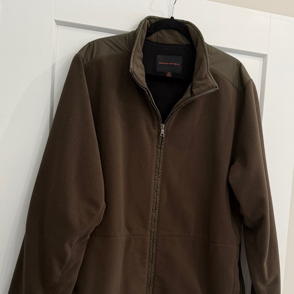 Banana Republic Dark Green Fleece Jacket​​ - Picture 3 of 5
